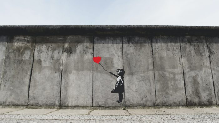 La chica del globo de Banksy, Foto por Eric Ward