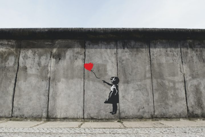 La chica del globo de Banksy, Foto por Eric Ward