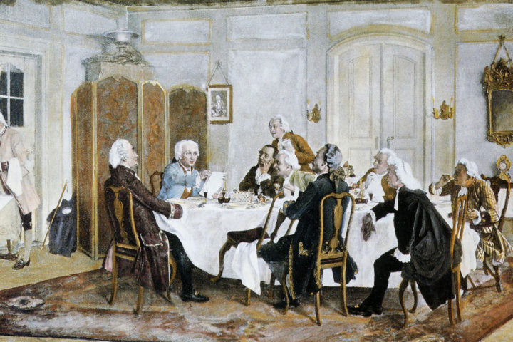 Kant and Friends at Table, Painting by Emil Doerstling, c. 1900