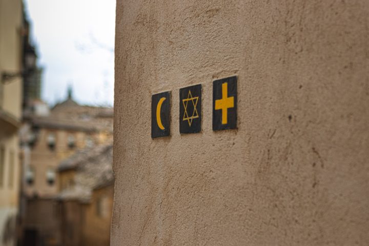 símbolos de las tres religiones