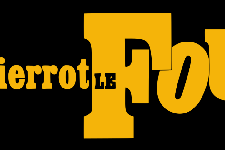 Logotipo oficial de la película Pierrot le Fou dirigida por Jean-Luc Godard