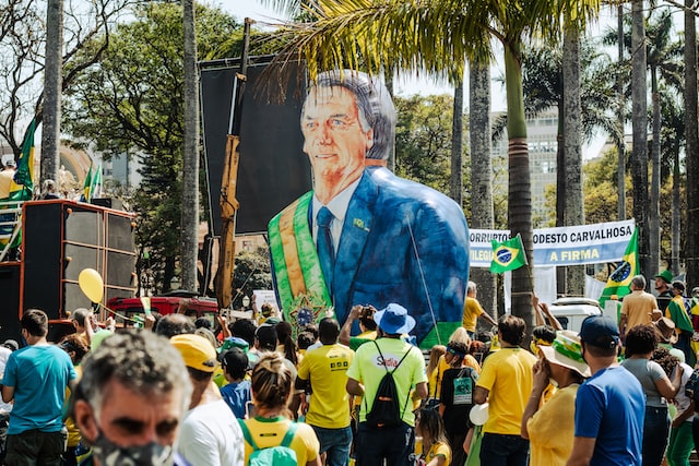 Manifestantes en apoyo a Ex Presidente de Brasil Jair Bolsonaro