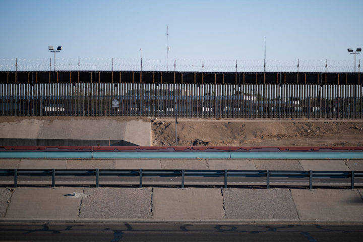 Muro fronterizo entre Estados Unidos y México en El Paso, Texas