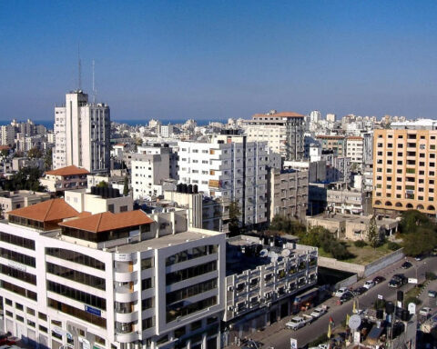 Panorama de la ciudad de Gaza. Fecha: 23 de diciembre de 2007