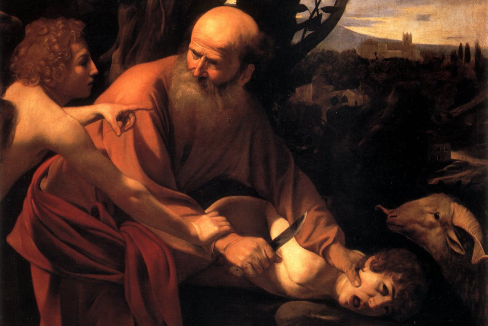 El sacrificio de Isaac, por Caravaggio