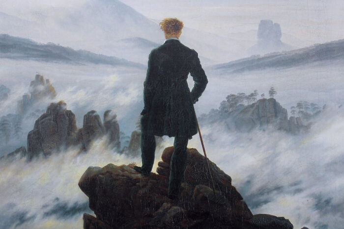 El caminante sobre el mar de niebla de Caspar David Friedrich (1774–1840)