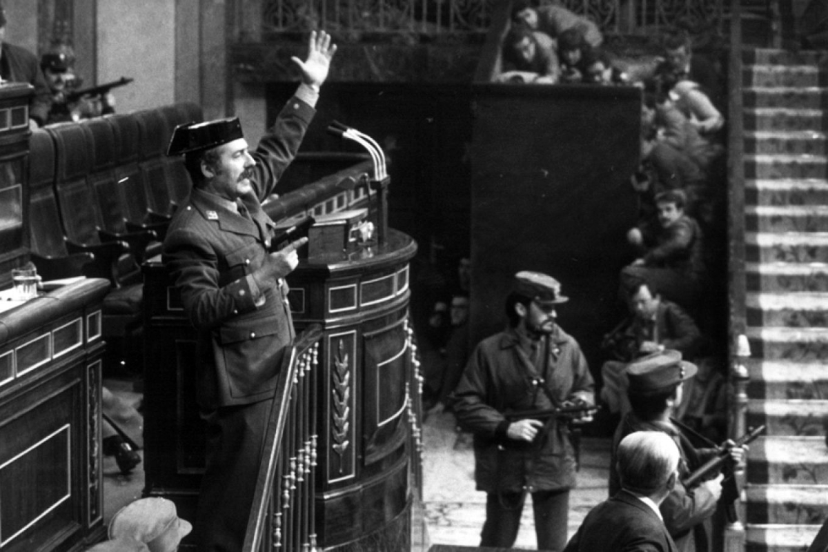 Imagen del asalto al Congreso por el teniente coronel Antonio Tejero el 23 de febrero de 1981.