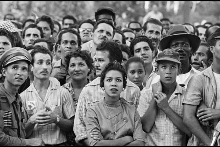 CUBA. Rebels in Havana. 1959. Crowd awaits Carto to come on to balcony.