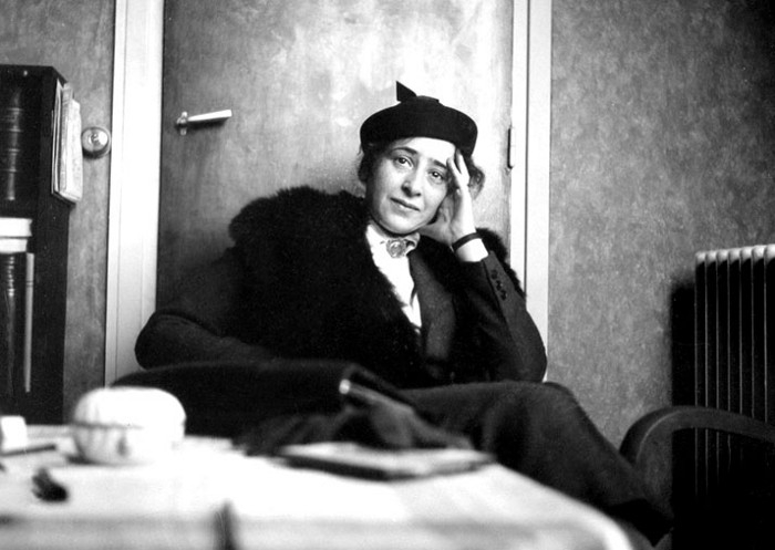 Hannah Arendt in a Paris café, in 1935. Photograph by Hannah Arendt Bluecher Literary Trust